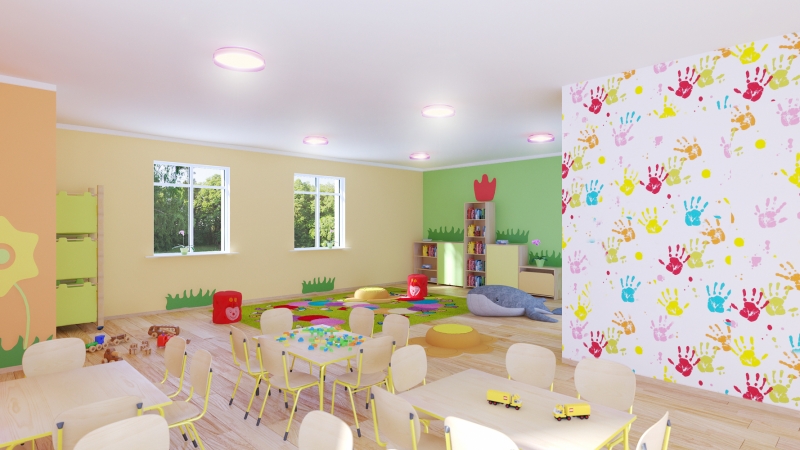 Wizualizacja sali przedszkola